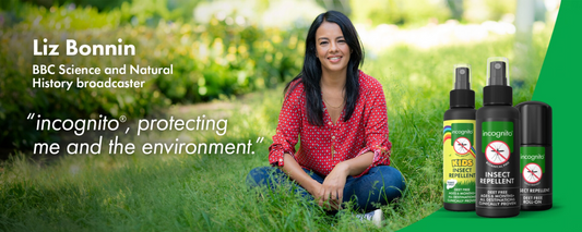 Liz Bonnin, BBC Science and Natural History Broadcaster partners with incognito. 'incognito, protecting me and the environment.'